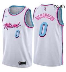 Youth Nike Miami Heat 0 Josh Richardson Swingman White NBA Jersey City Edition Youth Nike Miami Heat 0 Josh Richardson Swingman White NBA Jersey City Edition