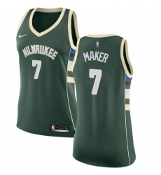 Womens Nike Milwaukee Bucks 7 Thon Maker Authentic Green Road NBA Jersey Icon Edition 