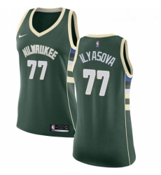 Womens Nike Milwaukee Bucks 77 Ersan Ilyasova Swingman Green NBA Jersey Icon Edition 