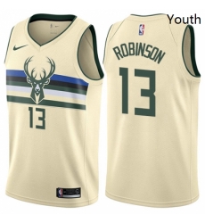 Youth Nike Milwaukee Bucks 13 Glenn Robinson Swingman Cream NBA Jersey City Edition Youth Nike Milwaukee Bucks 13 Glenn Robinson Swingman Cream NBA Jersey City Edition