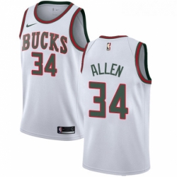 Youth Nike Milwaukee Bucks 34 Ray Allen Authentic White Fashion Hardwood Classics NBA Jersey