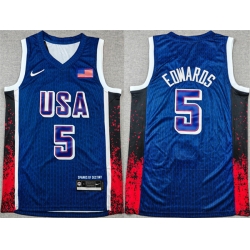 Men USA Basketball Active Player Custom Navy 2024 Olympics Stitched Jersey