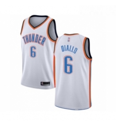 Womens Oklahoma City Thunder 6 Hamidou Diallo Swingman White Basketball Jersey Association Edition 