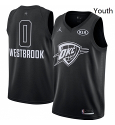 Youth Nike Jordan Oklahoma City Thunder 0 Russell Westbrook Swingman Black 2018 All Star Game NBA Jersey Youth Nike Jordan Oklahoma City Thunder 0 Russell Westbrook Swingman Black 2018 All Star Game NBA Jersey