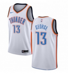 Youth Nike Oklahoma City Thunder 13 Paul George Authentic White Home NBA Jersey Association Edition Youth Nike Oklahoma City Thunder 13 Paul George Authentic White Home NBA Jersey Association Edition