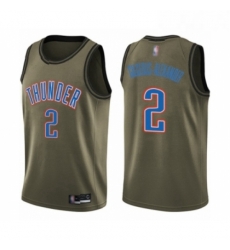 Youth Oklahoma City Thunder 2 Shai Gilgeous Alexander Swingman Green Salute to Service Basketball Jersey Youth Oklahoma City Thunder 2 Shai Gilgeous Alexander Swingman Green Salute to Service Basketball Jersey