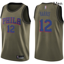 76ers #12 Tobias Harris Green Basketball Swingman Salute to Service Jersey