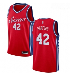 76ers #42 Al Horford Red Basketball Swingman Statement Edition Jersey