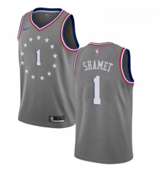 Womens Nike Philadelphia 76ers 1 Landry Shamet Swingman Gray NBA Jersey City Edition Womens Nike Philadelphia 76ers 1 Landry Shamet Swingman Gray NBA Jersey City Edition
