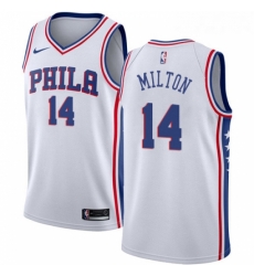 Womens Nike Philadelphia 76ers 14 Shake Milton Swingman White NBA Jersey Association Edition Womens Nike Philadelphia 76ers 14 Shake Milton Swingman White NBA Jersey Association Edition