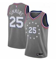 Womens Nike Philadelphia 76ers 25 Ben Simmons Swingman Gray NBA Jersey City Edition Womens Nike Philadelphia 76ers 25 Ben Simmons Swingman Gray NBA Jersey City Edition