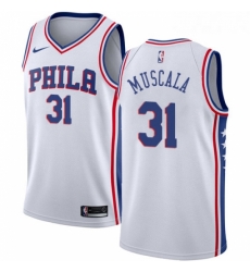 Womens Nike Philadelphia 76ers 31 Mike Muscala Swingman White NBA Jersey Association Edition Womens Nike Philadelphia 76ers 31 Mike Muscala Swingman White NBA Jersey Association Edition