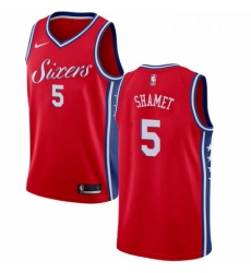 Womens Nike Philadelphia 76ers 5 Landry Shamet Authentic Red NBA Jersey Statement Edition Womens Nike Philadelphia 76ers 5 Landry Shamet Authentic Red NBA Jersey Statement Edition