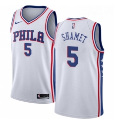 Womens Nike Philadelphia 76ers 5 Landry Shamet Authentic White NBA Jersey Association Edition Womens Nike Philadelphia 76ers 5 Landry Shamet Authentic White NBA Jersey Association Edition