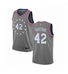 Womens Philadelphia 76ers 42 Al Horford Swingman Gray Basketball Jersey City Edition Womens Philadelphia 76ers 42 Al Horford Swingman Gray Basketball Jersey City Edition