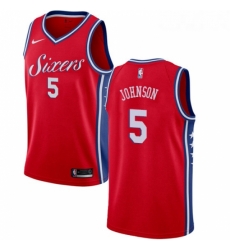 Youth Nike Philadelphia 76ers 5 Amir Johnson Swingman Red Alternate NBA Jersey Statement Edition 