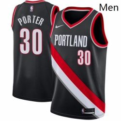 Mens Nike Portland Trail Blazers 30 Terry Porter Swingman Black Road NBA Jersey Icon Edition