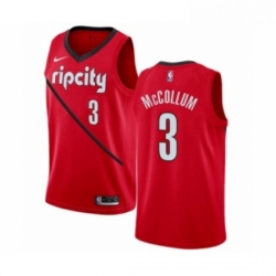 Womens Nike Portland Trail Blazers 3 CJ McCollum Red Swingman Jersey Earned Edition