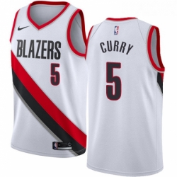 Womens Nike Portland Trail Blazers 5 Seth Curry Swingman White NBA Jersey Association Edition 
