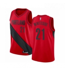 Youth Portland Trail Blazers 21 Hassan Whiteside Swingman Red Basketball Jersey Statement Edition 