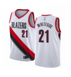 Youth Portland Trail Blazers 21 Hassan Whiteside Swingman White Basketball Jersey Association Edition 