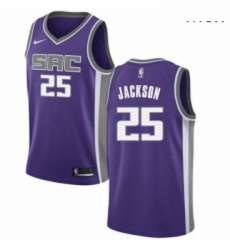 Mens Nike Sacramento Kings 25 Justin Jackson Authentic Purple Road NBA Jersey Icon Edition 