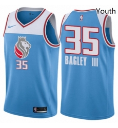 Youth Nike Sacramento Kings 35 Marvin Bagley III Swingman Blue NBA Jersey City Edition Youth Nike Sacramento Kings 35 Marvin Bagley III Swingman Blue NBA Jersey City Edition