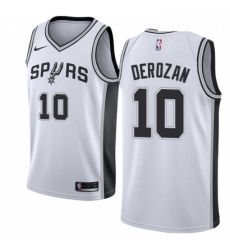 Womens Nike San Antonio Spurs 10 DeMar DeRozan Authentic White NBA Jersey Association Edition Womens Nike San Antonio Spurs 10 DeMar DeRozan Authentic White NBA Jersey Association Edition