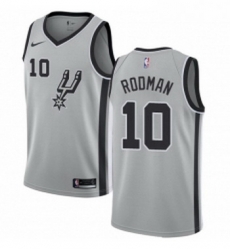Womens Nike San Antonio Spurs 10 Dennis Rodman Authentic Silver Alternate NBA Jersey Statement Edition Womens Nike San Antonio Spurs 10 Dennis Rodman Authentic Silver Alternate NBA Jersey Statement Edition