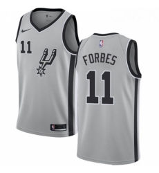 Womens Nike San Antonio Spurs 11 Bryn Forbes Swingman Silver NBA Jersey Statement Edition Womens Nike San Antonio Spurs 11 Bryn Forbes Swingman Silver NBA Jersey Statement Edition