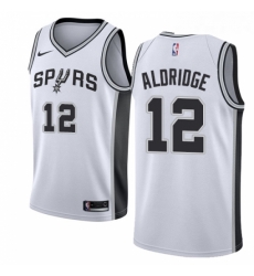 Womens Nike San Antonio Spurs 12 LaMarcus Aldridge Swingman White Home NBA Jersey Association Edition Womens Nike San Antonio Spurs 12 LaMarcus Aldridge Swingman White Home NBA Jersey Association Edition