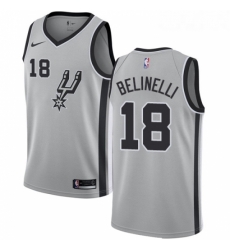 Womens Nike San Antonio Spurs 18 Marco Belinelli Swingman Silver NBA Jersey Statement Edition Womens Nike San Antonio Spurs 18 Marco Belinelli Swingman Silver NBA Jersey Statement Edition