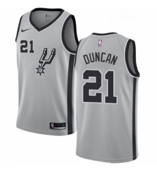 Womens Nike San Antonio Spurs 21 Tim Duncan Swingman Silver Alternate NBA Jersey Statement Edition Womens Nike San Antonio Spurs 21 Tim Duncan Swingman Silver Alternate NBA Jersey Statement Edition