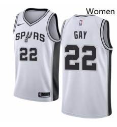 Womens Nike San Antonio Spurs 22 Rudy Gay Swingman White Home NBA Jersey Association Edition Womens Nike San Antonio Spurs 22 Rudy Gay Swingman White Home NBA Jersey Association Edition