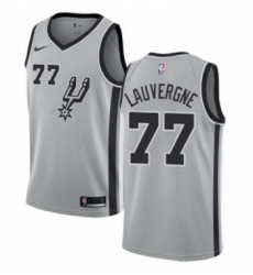 Womens Nike San Antonio Spurs 77 Joffrey Lauvergne Swingman Silver Alternate NBA Jersey Statement Edition Womens Nike San Antonio Spurs 77 Joffrey Lauvergne Swingman Silver Alternate NBA Jersey Statement Edition