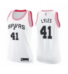Womens San Antonio Spurs 41 Trey Lyles Swingman White Pink Fashion Basketball Jersey Womens San Antonio Spurs 41 Trey Lyles Swingman White Pink Fashion Basketball Jersey