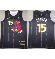 Men Toronto Raptors 15 Vince Carter Black 2025 Stitched Basketball Jersey