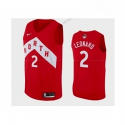 Mens NBA Toronto Raptors 2 Kawhi Leonard Red Basketball Jersey 