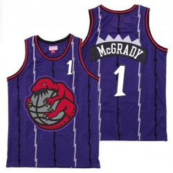 Raptors 1 Tracy McGrady Purple Retro Jersey 1