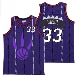 Raptors 33 Marc Gasol Purple Logo Retro Jersey 5