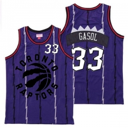 Raptors 33 Marc Gasol Purple Retro Jersey