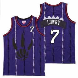 Raptors 7 Kyle Lowry Purple Throwback Jersey