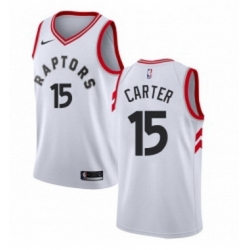Womens Nike Toronto Raptors 15 Vince Carter Authentic White NBA Jersey Association Edition