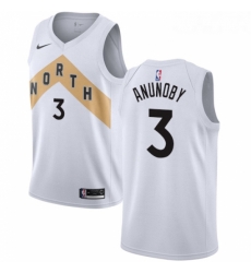 Womens Nike Toronto Raptors 3 OG Anunoby Swingman White NBA Jersey City Edition Womens Nike Toronto Raptors 3 OG Anunoby Swingman White NBA Jersey City Edition