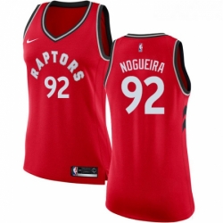 Womens Nike Toronto Raptors 92 Lucas Nogueira Authentic Red Road NBA Jersey Icon Edition