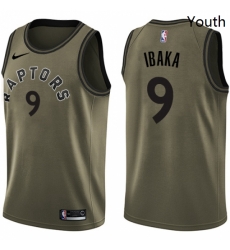 Youth Nike Toronto Raptors 9 Serge Ibaka Swingman Green Salute to Service NBA Jersey Youth Nike Toronto Raptors 9 Serge Ibaka Swingman Green Salute to Service NBA Jersey