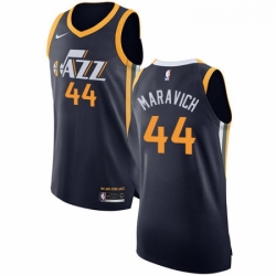 Mens Nike Utah Jazz 44 Pete Maravich Authentic Navy Blue Road NBA Jersey Icon Edition