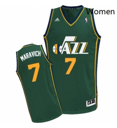 Womens Adidas Utah Jazz 7 Pete Maravich Swingman Green Alternate NBA Jersey