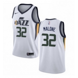 Womens Nike Utah Jazz 32 Karl Malone Authentic NBA Jersey Association Edition