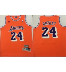 Lakers 24 Kobe Bryant Orange Hardwood Classics Jersey